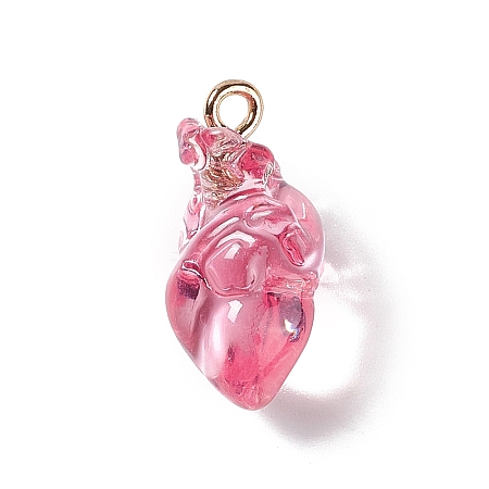 Transparent Resin Pendants RESI-E028-01G-06-1