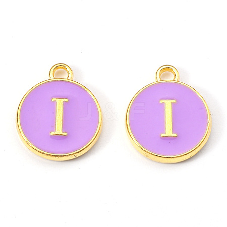 Golden Plated Alloy Enamel Charms ENAM-S118-10I-1