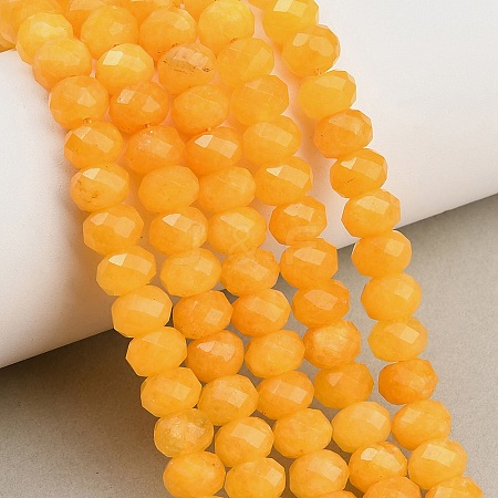 Faceted Dyed Natural White Jade Beads Strands GG-CBAE966-01A-C-1