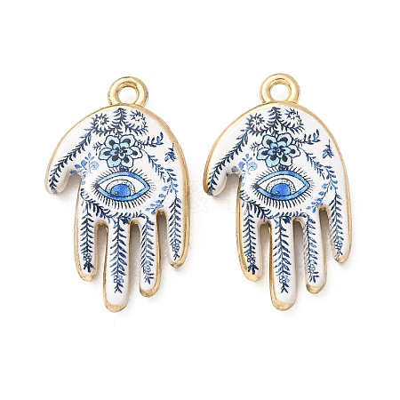 Religion Printed Alloy Pendants AL-CBA7256-24G-02-1