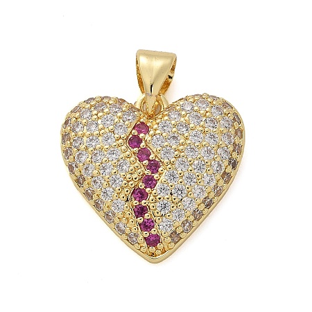 Brass Micro Pave Cubic Zirconia Pendants KK-M319-23G-04-1