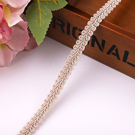 Polyester Centipede Braid Lace Trim OCOR-WH0019-04D-1