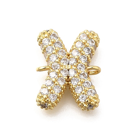 Brass Micro Pave Cubic Zirconia Links KK-I717-04X-1