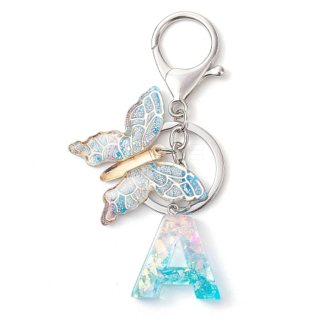 Butterfly Shape Resin & Acrylic Keychain KEYC-JKC01067-01-1