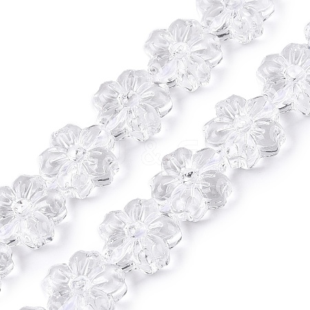 Transparent Glass Beads Strands GLAA-N001-55-1