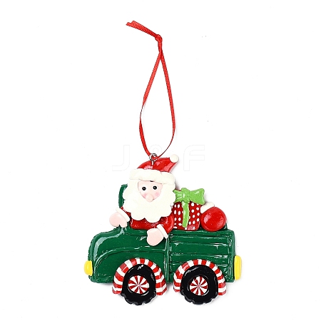 Christmas Car Handmade Polymer Clay Pendant Decorations LS-HJEW-P017-03D-1