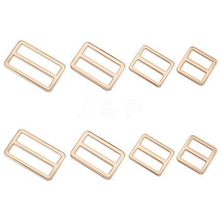 8Pcs 4 Styles Alloy Slider Buckles FIND-GF0007-01LG-1