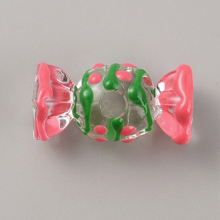 Transparent Acrylic European Beads TACR-TAC0006-03D-1