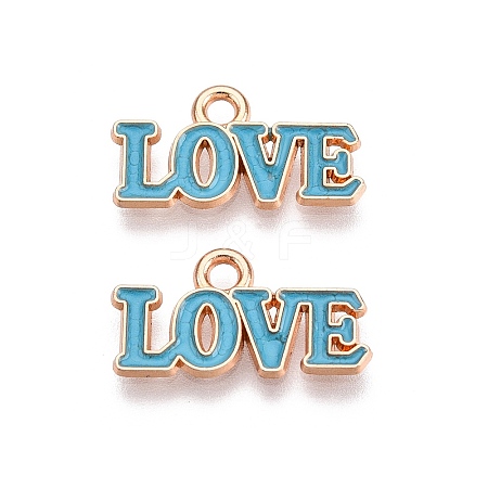 Valentine's Day Theme Alloy Enamel Pendants ENAM-T020-50D-07-1