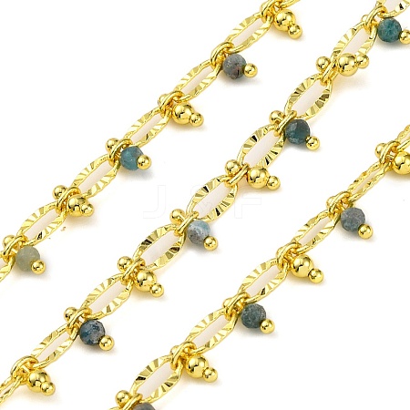 Handmade Faceted Natural Apatite Beaded Chains CHC-L050-01G-04-1