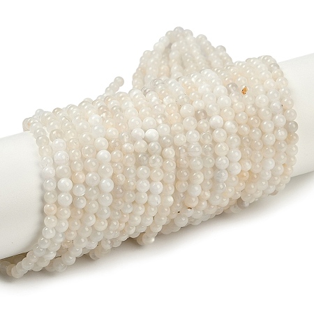 Natural White Moonstone Beads Strands X-G-D294-4mm-02-1