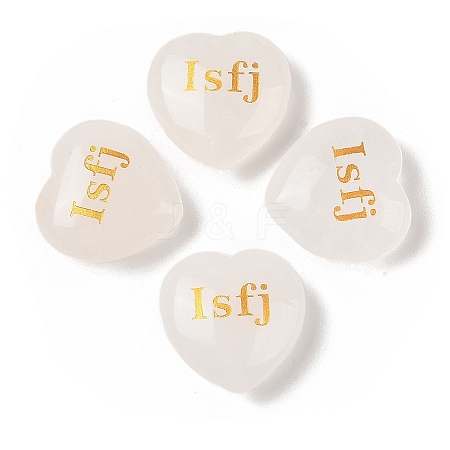 Natural Quartz Crystal Heart Engraving MBTI Figurines Statues for Home Office Desk Decorations X1-G-K353-05G-1