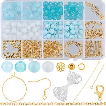 SOFPLATE DIY Glass Beaded Bracelets & Earrings Jewelry Making Kit DIY-SP0001-20E-1