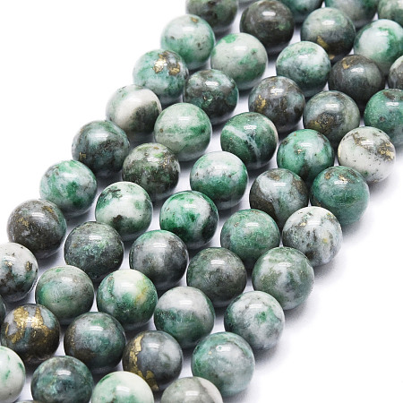 Natural Dioptase Round Beads Strands G-E569-Q01-B-1