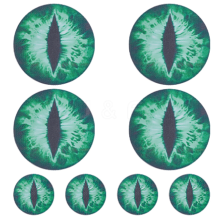 4 Pairs 2 Styles Eye PVC Headlight Car Sticker AJEW-HY0002-38B-1