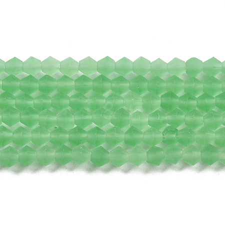Imitate Austrian Crystal Frosted Glass Beads Strands LS-GLAA-F029-TM4mm-B24-1