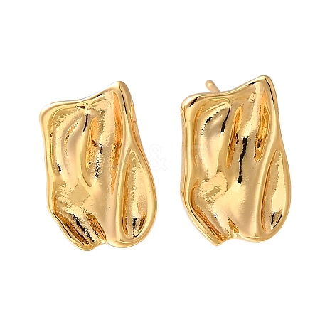 Brass Stud Earrings KK-Z092-09G-1