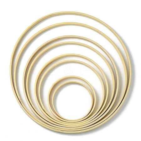 8Pcs 8 Styles Bamboo Embroidery Hoop FIND-CJ0001-97-1