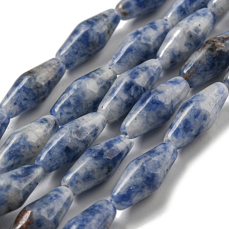 Natural Blue Spot Beads Strands G-A223-A06-01-1