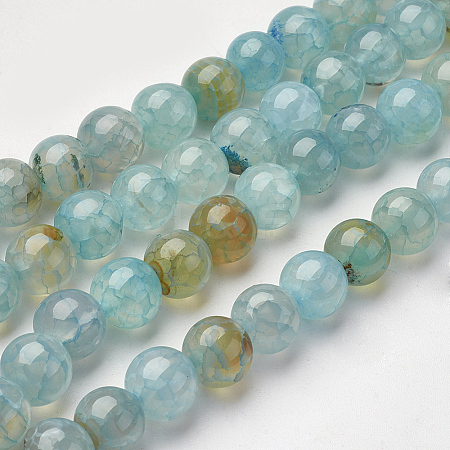 Natural Agate Beads Strands G-J361-01-8mm-1