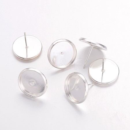 Brass Ear Studs Settings IFIN-Q005-S-NR-1