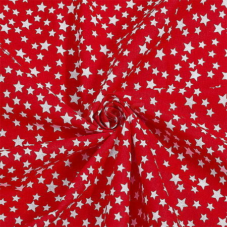 Red Cotton Fabric DIY-WH0750-293A-1