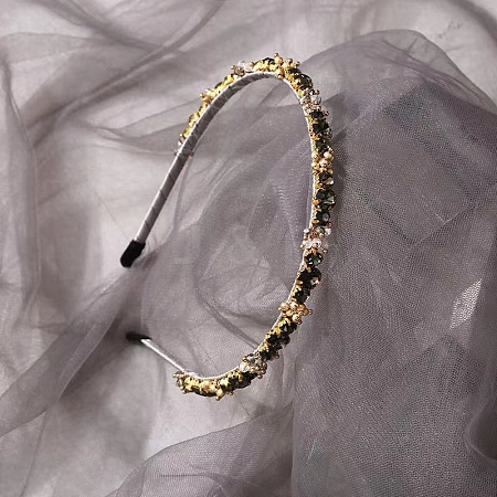 Shiny Elegant Glass Hair Bands PW-WG75179-18-1