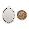 Tibetan Style Alloy Oval Tray Pendant Cabochon Settings LS-TIBEP-A19948-AS-LF-4
