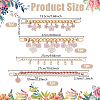 4Pcs 4 Styles Alloy Pink Enamel Flower Charm Bag Decorative Chains FIND-GA0008-19-2