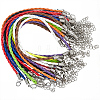 40Pcs 10 Colors Braided Waxed Cord Bracelets for Men Women BJEW-SC0001-71-1