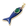 Natural Green Onyx Agate(Dyed & Heated) Pendants KK-Z137-19G-04-2
