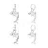 4Pcs 925 Sterling Silver Dolphin Charms STER-PH0002-30-7