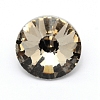 Glass Rhinestone Button BUTT-WH0015-21C-04-1