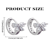 1 Pair Brass Crystal Rhinestone Hoop Earrings EJEW-LP0009-16P-2
