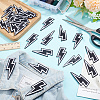 30Pcs Lightning Bolt Polyester Computerized Embroidery Iron on Patches PATC-HY0001-64-4
