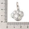 Brass Micro Pave Clear Cubic Zirconia European Dangle Charms Bails KK-K388-55P-3