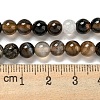 Natural Black Agate Beads Strands X-G-L555-04-6mm-6