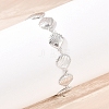 Starfish/Shell Shape/Cowrie Shell Shape Brass Link Chain Bracelets for Women BJEW-K248-07C-P-3