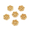 Brass Micro Pave Clear Cubic Zirconia Bead Caps CU-CBA6A75-32G-1