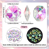 16Pcs Octagon Sew on Glass Rhinestone GLAA-SP0001-83B-01-2