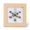 Metatron Hexagon Pattern Gemstone Chakra Picture Frame Stand DJEW-F021-03-1