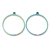 304 Stainless Steel Open Back Bezel Flat Round Pendants STAS-Z040-04A-RC-1