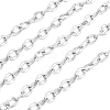 Tarnish Resistant 304 Stainless Steel Dapped Cable Chains CHS-D027-01P-3