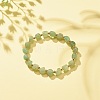 Natural Green Aventurine Round Beaded Stretch Bracelet BJEW-JB08197-03-2