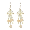 Jellyfish Acrylic & Glass Seed Bead Dangle Earrings EJEW-MZ00665-01-2