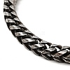 304 Stainless Steel Round Wheat Chain Bracelet with Magnetic Clasp for Men Women BJEW-E009-15AS-2