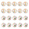 28Pcs 2 Styles Printed Opaque & Transparent Acrylic Beads OACR-TA0005-10-1