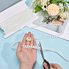 5Yards Polyester with Plastic Pearl Ribbon OCOR-CY0004-14B-3
