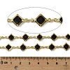 Brass Glass Rhombus Link Chains CHC-R001-05G-02-3
