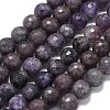 Natural Lepidolite/Purple Mica Beads Strands G-B165-A11-8mm-2